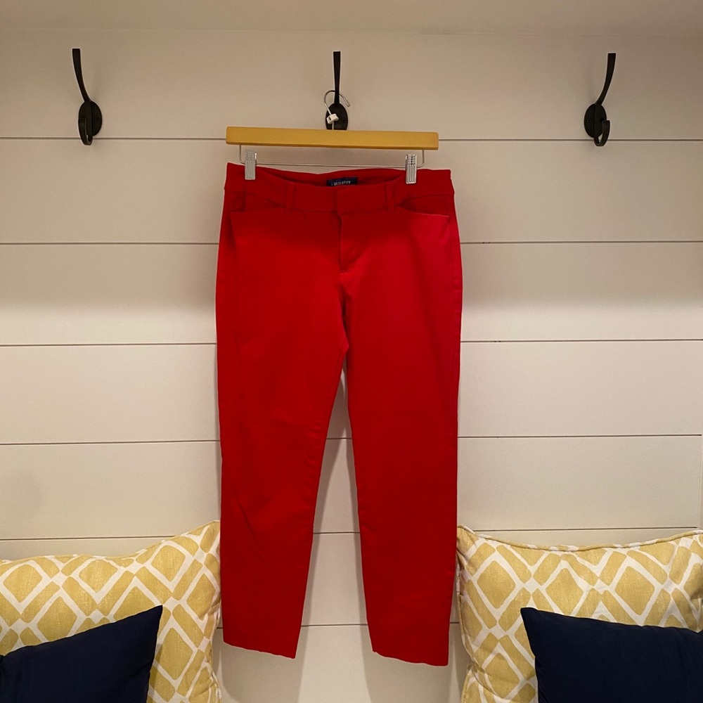 Pixie mid rise red pants